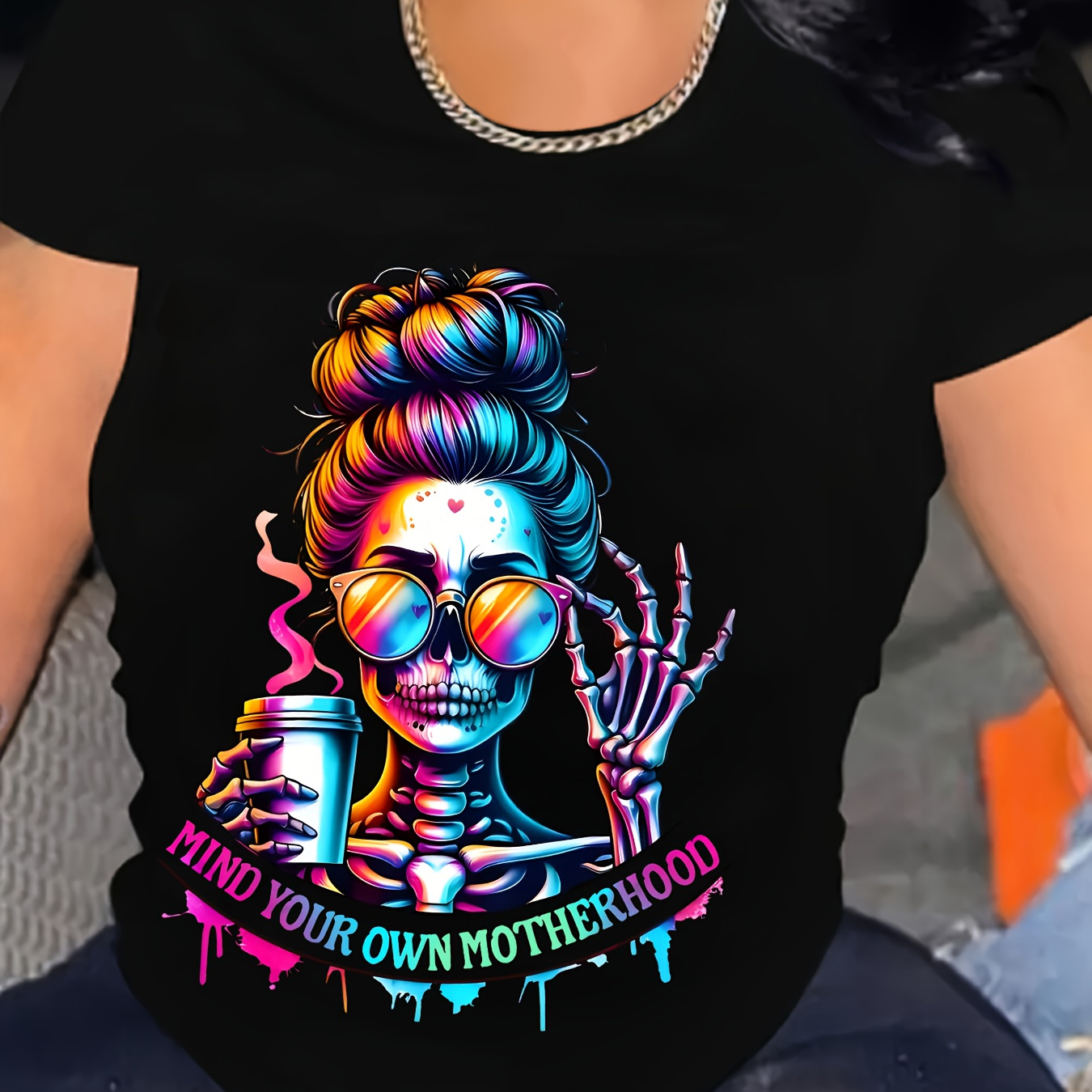 

Day Of The Dead, Women's Sports Short Sleeve T-shirt, Comfortable And Stylish, For Sports And Daily Life, Letter And Pattern