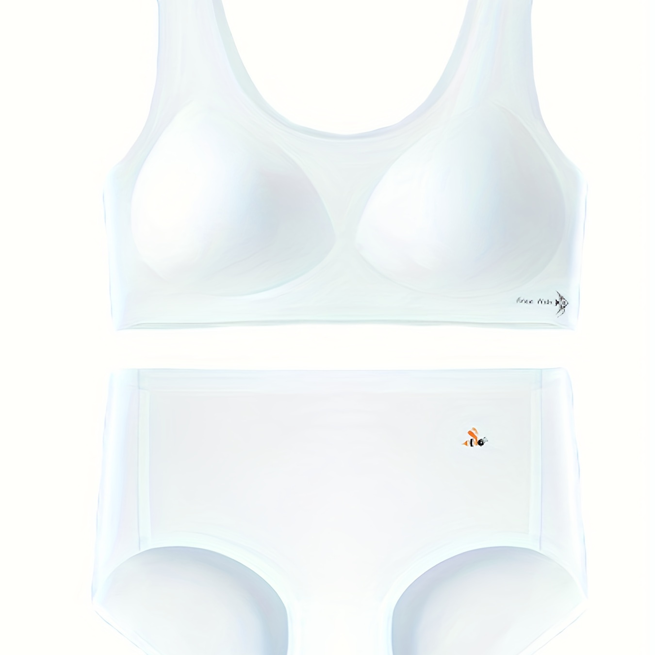Girl's Bralette Panties Sport Print Padded Bra 95% Cotton - Temu Germany