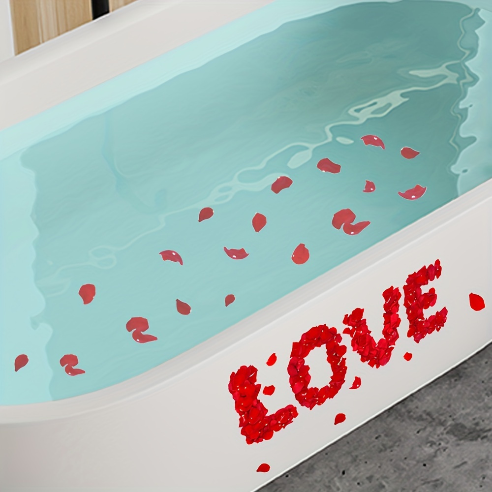 Flamingo Bathtub Appliques, Anti Slip Petal Pattern Bathtub