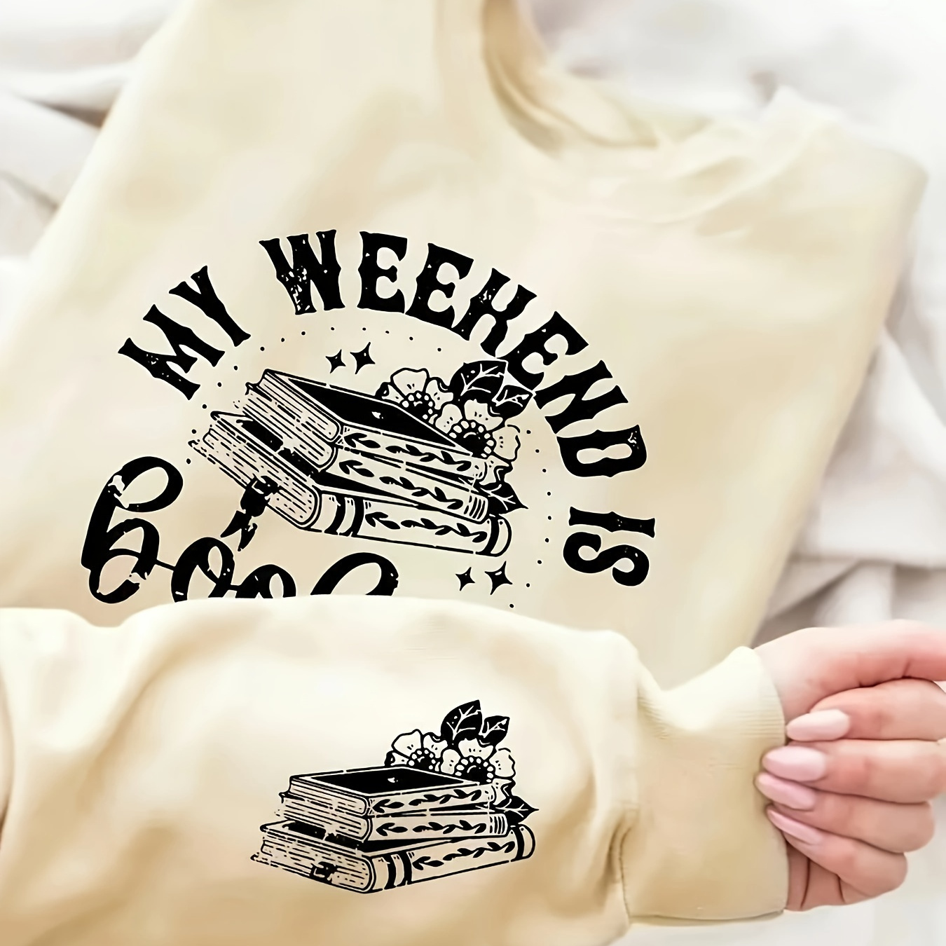 

& Long Sleeve Sweatshirt - Polyester, , For Fall/ Women'