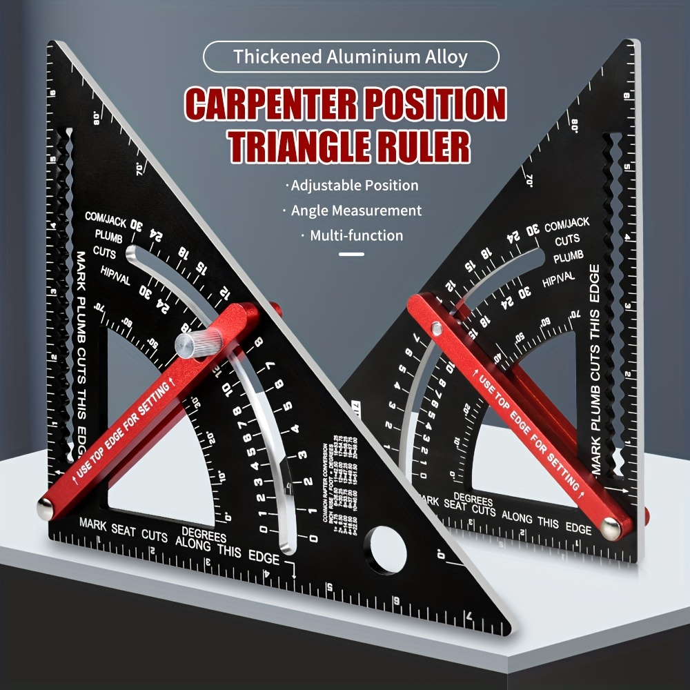 1pc Triangolo Angolo Goniometro Lega di alluminio Velocità Quadrato Righello  di misurazione Falegname Lavorazione del legno Strumento di misurazione con  livello - Temu Switzerland