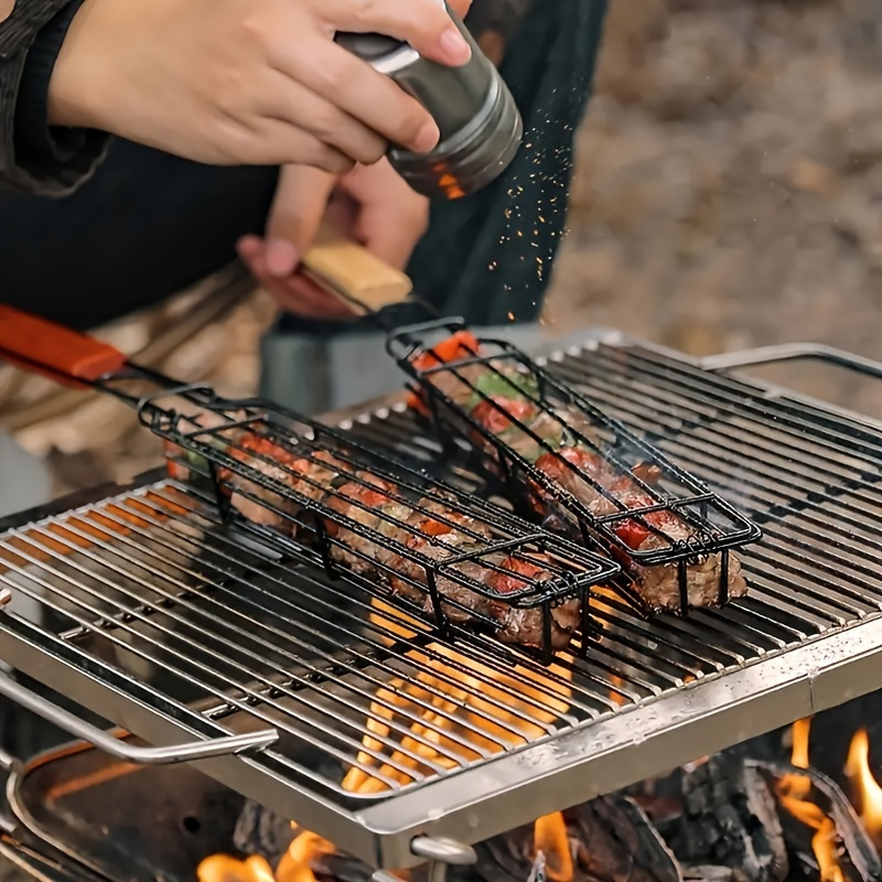 Stainless Steel Grill Basket Smoker Cage Portable Barbecue - Temu