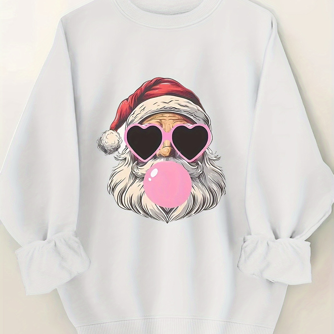 

Santa Blowing Sweatshirt - Long Pullover For , For Fall &