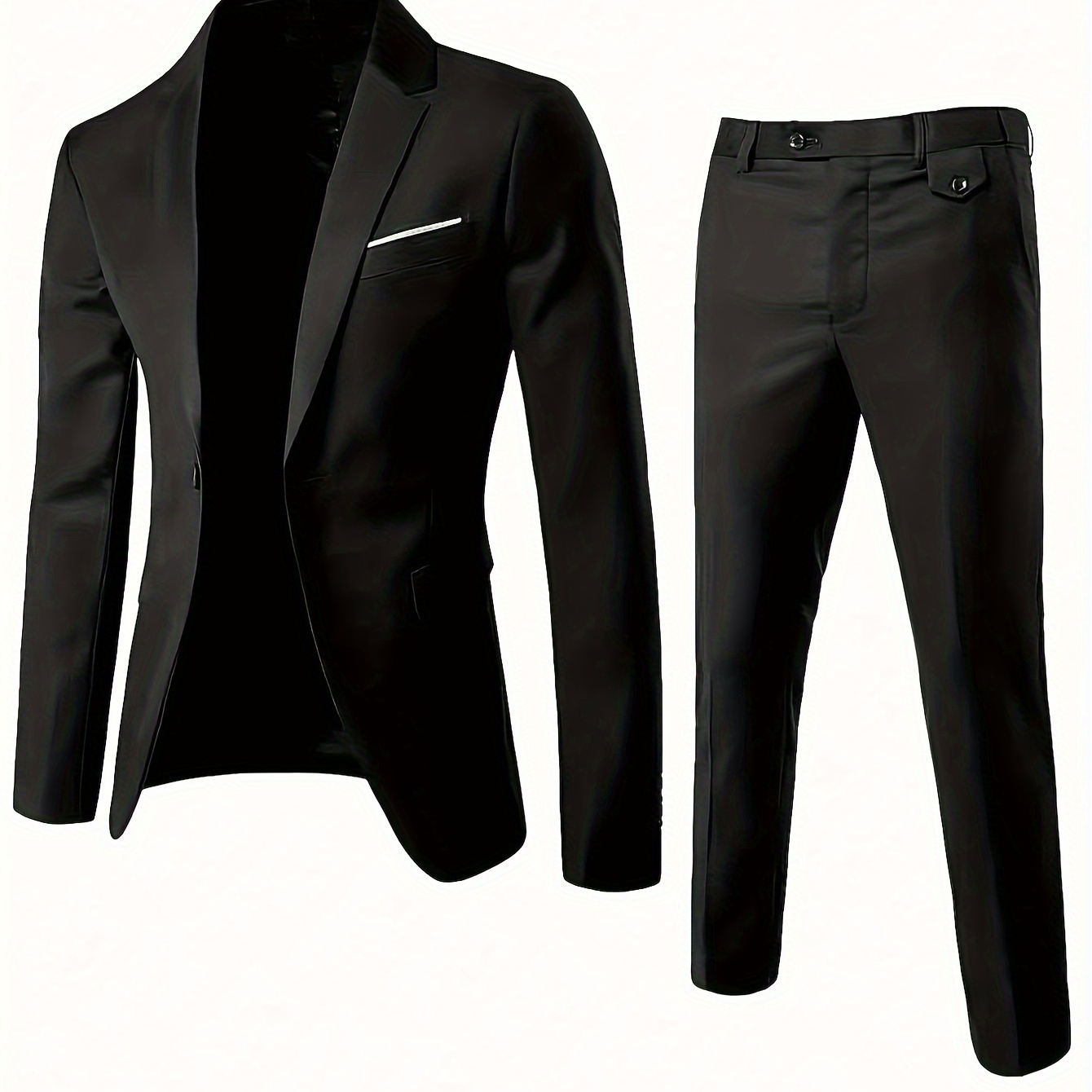 

Men's Casual Business Professional Suit Two-piece Suit With Unopened Pockets For Valentine's Day And Wedding