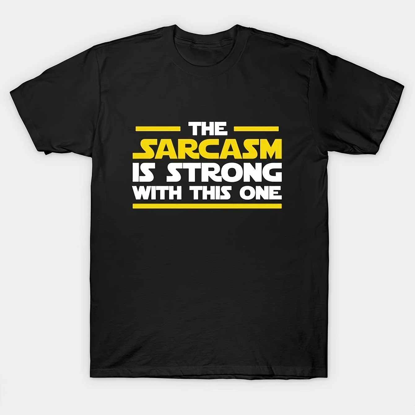 

Men's Front Print T-shirt The Sarcasm Is Strong With This 1 100% Cotton Funny Graphic Tee Summer Casual Teetop