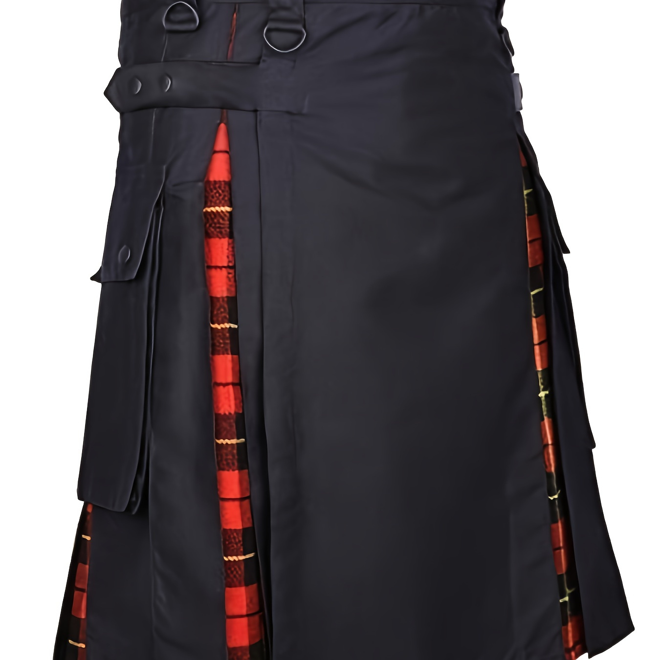 

Plaid Pattern Print Tartan Pleated Skirt For Men, Spring & Summer Popular Clothing