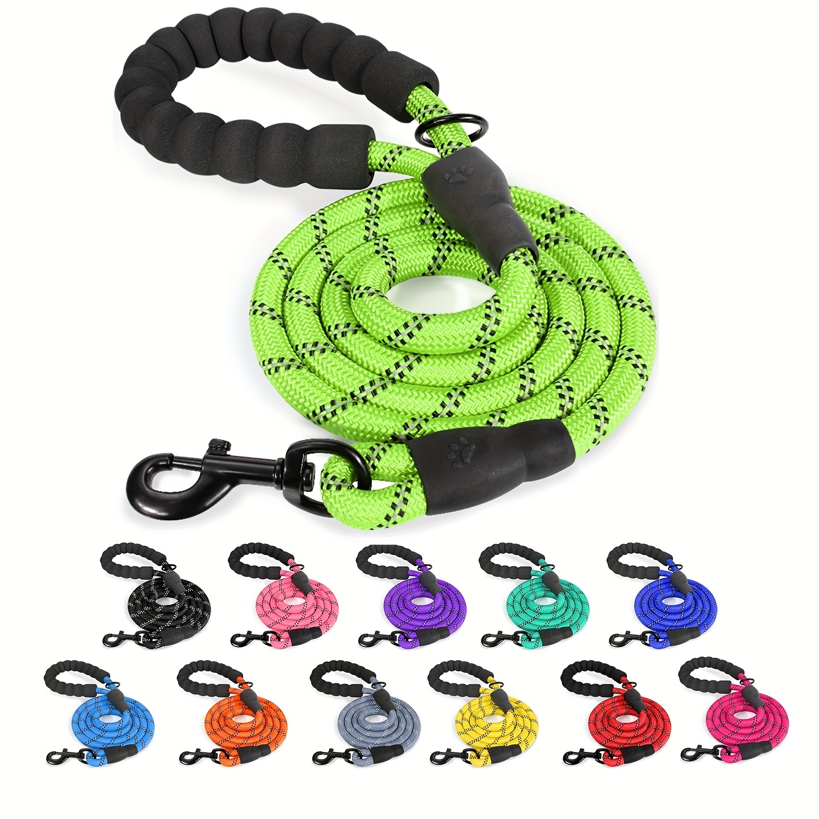 

Joytale Reflective Dog Leash With Comfortable Padded Handle - Ideal For Small, Medium, And Large Dogs - 4/5/6 Ft Length Options Available