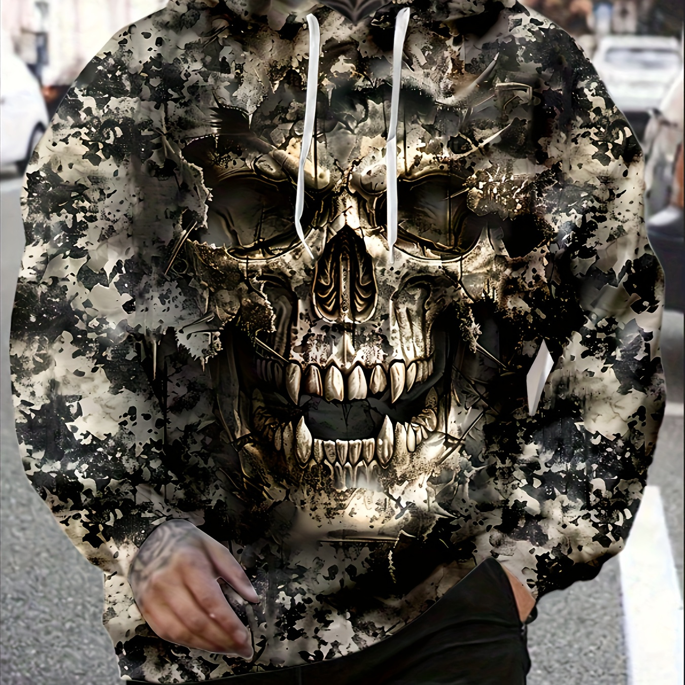 トップス archive camouflage skull printed hoodie トップス archive camouflage skull printed hoodie archive