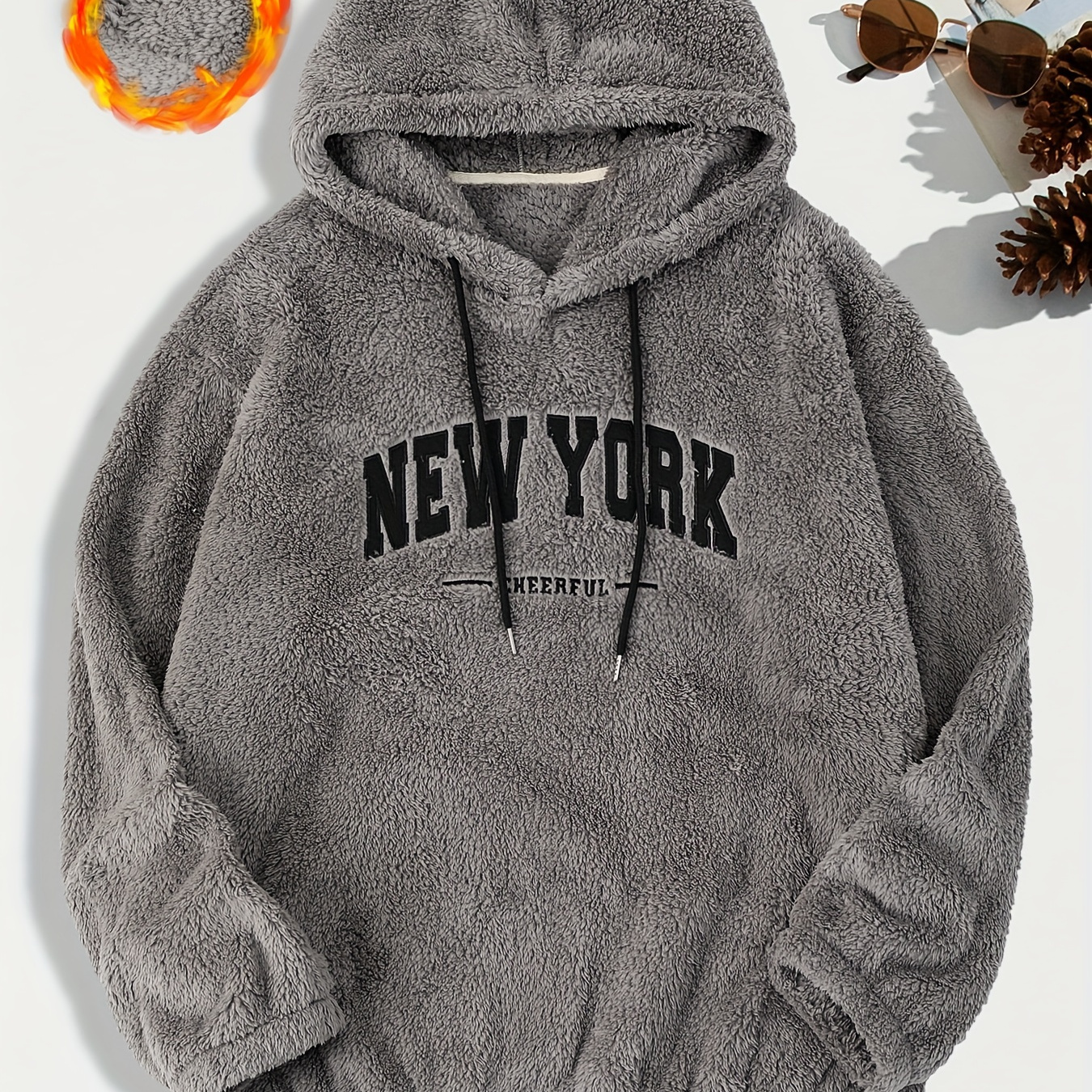 

Plus Size New For Men - 100% Polyester, Hooded, Slight , , , Fit