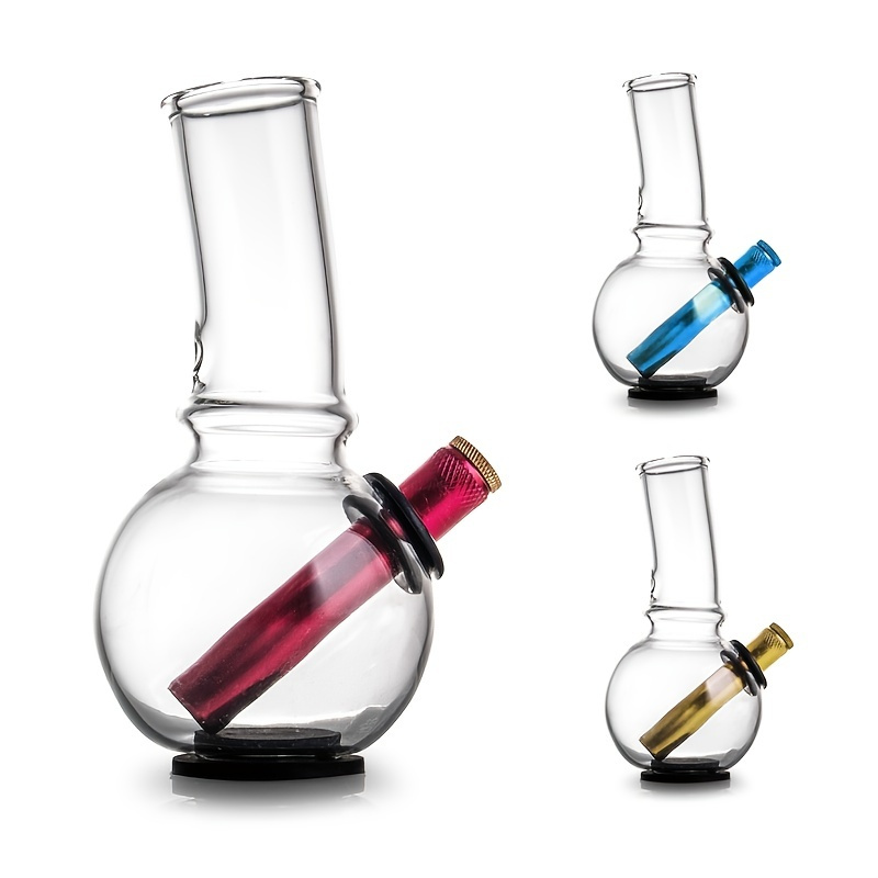 5” Inch CLEAR Mini Bubbler Bong Hookah, Small Water pipe Clear REAL GLASS