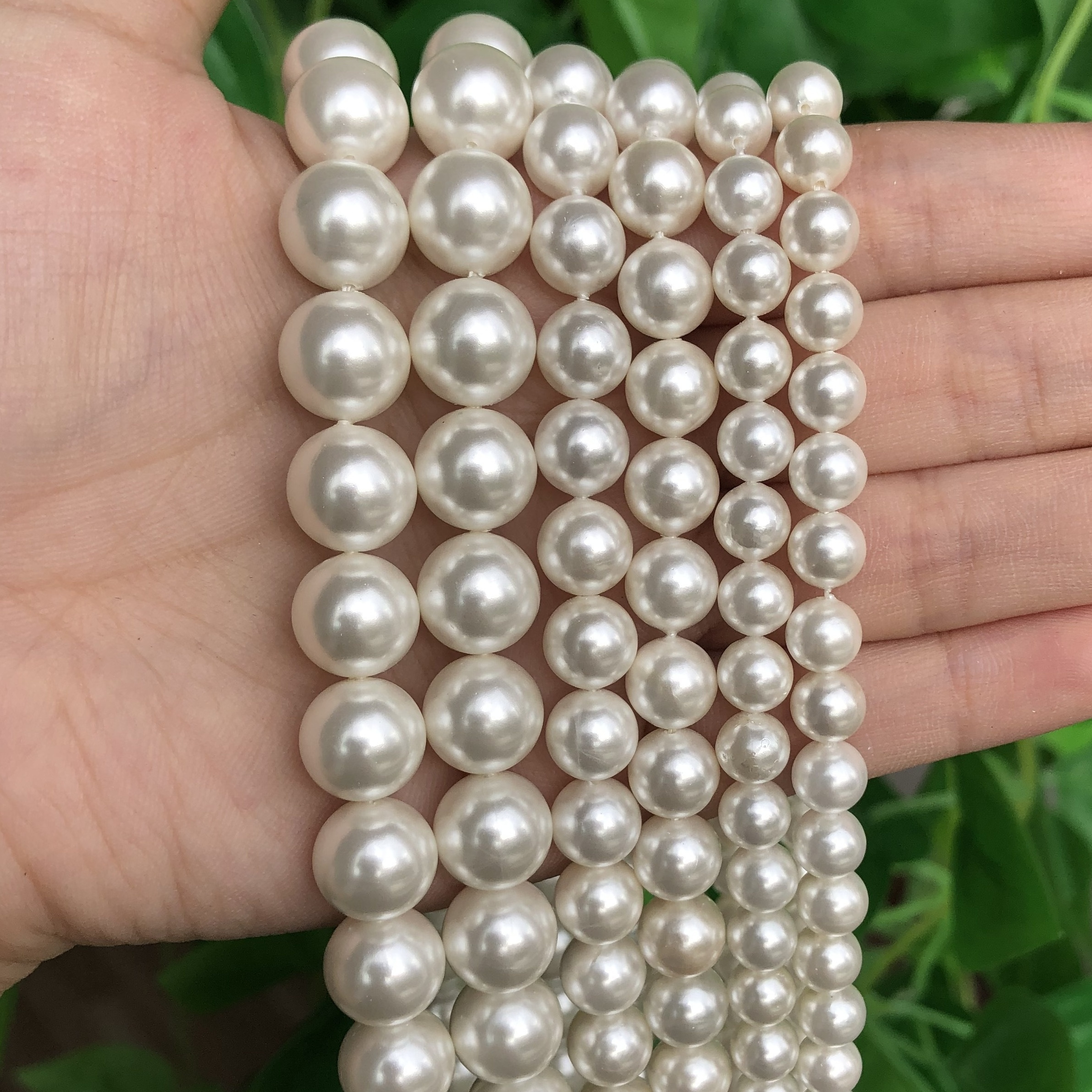 

Natural White Mother Of Pearl Shell Beads Round Shells Loose Beads For Jewelry Making Diy Bracelet Necklace Accessories 2-10 Mm 15 In