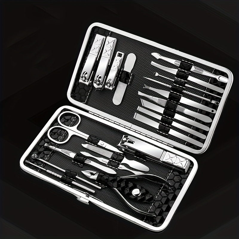 

Complete Manicure & Pedicure Set - Nail Clipper, Cutter, Files & More - Perfect For Home & Travel!