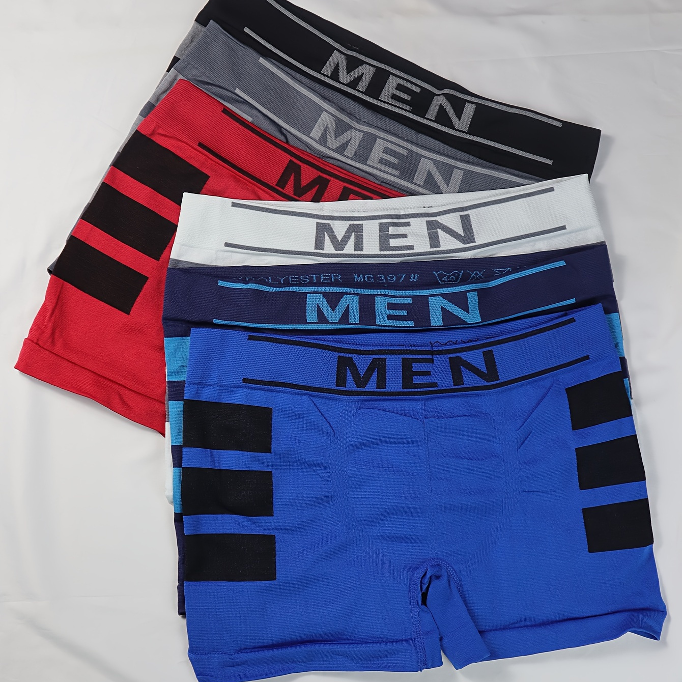 

6pcs Men's Fashion Striped Breathable Comfy High Elastic Boxer Briefs Shorts, Men's Underwear, Suitable For Size S/m/l