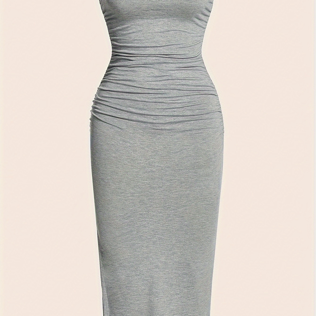 

Solid Split Simple Tube Dress, Versatile Strapless Slim Dress For Spring & Summer, Women's Clothing