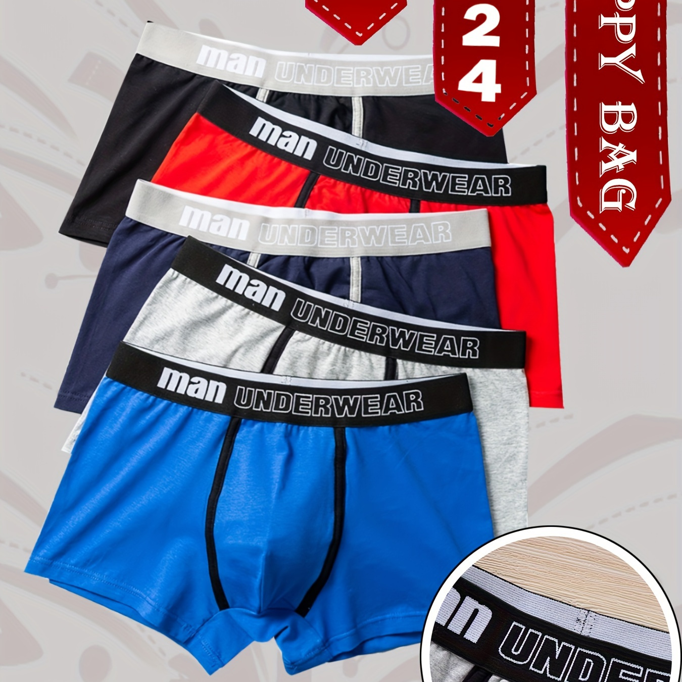 Men's Quick Dry Boxer Briefs Underwear Pocket High Elastic - Temu
