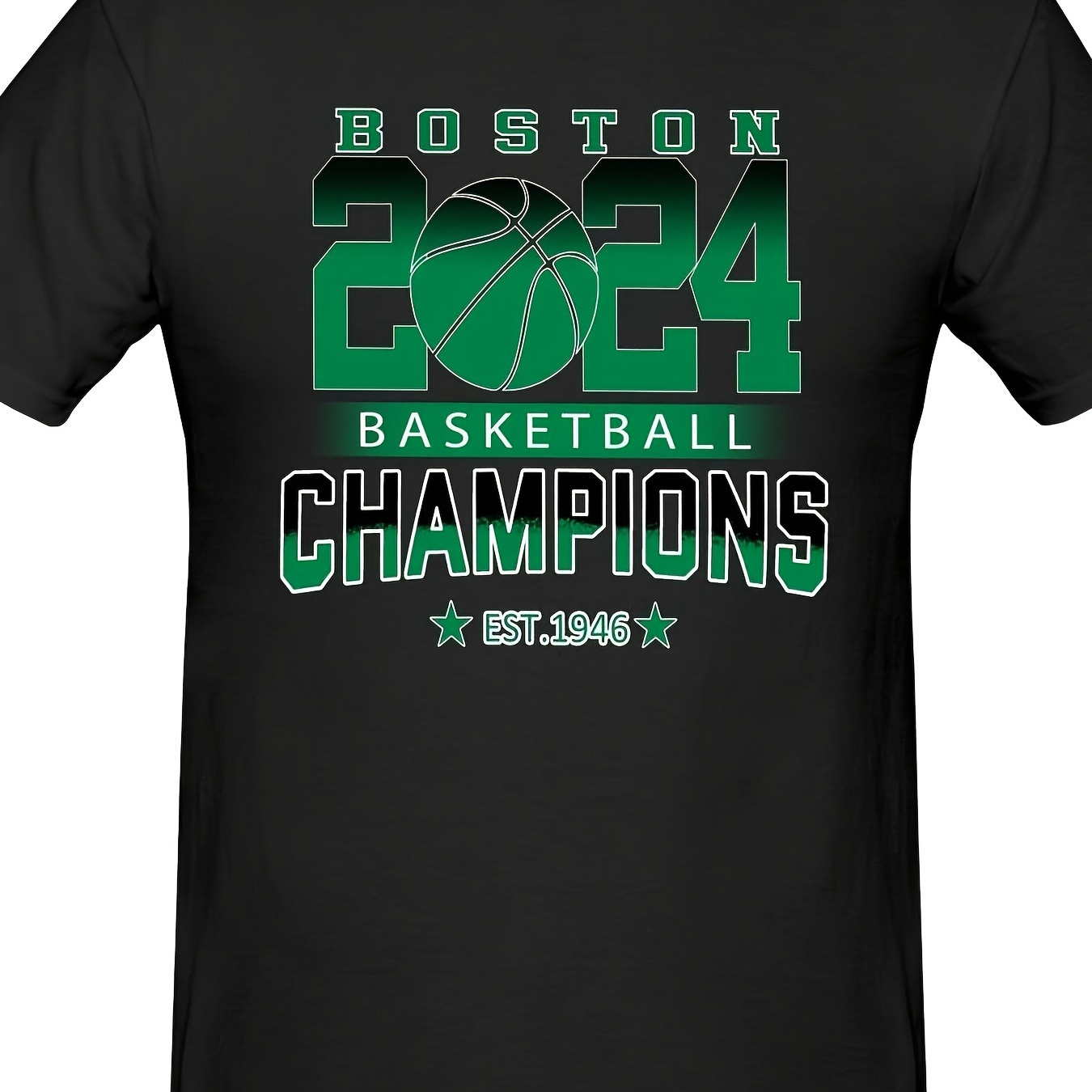 

Boston Fans T-shirt For Men 2024 Basketball Champs - 220g