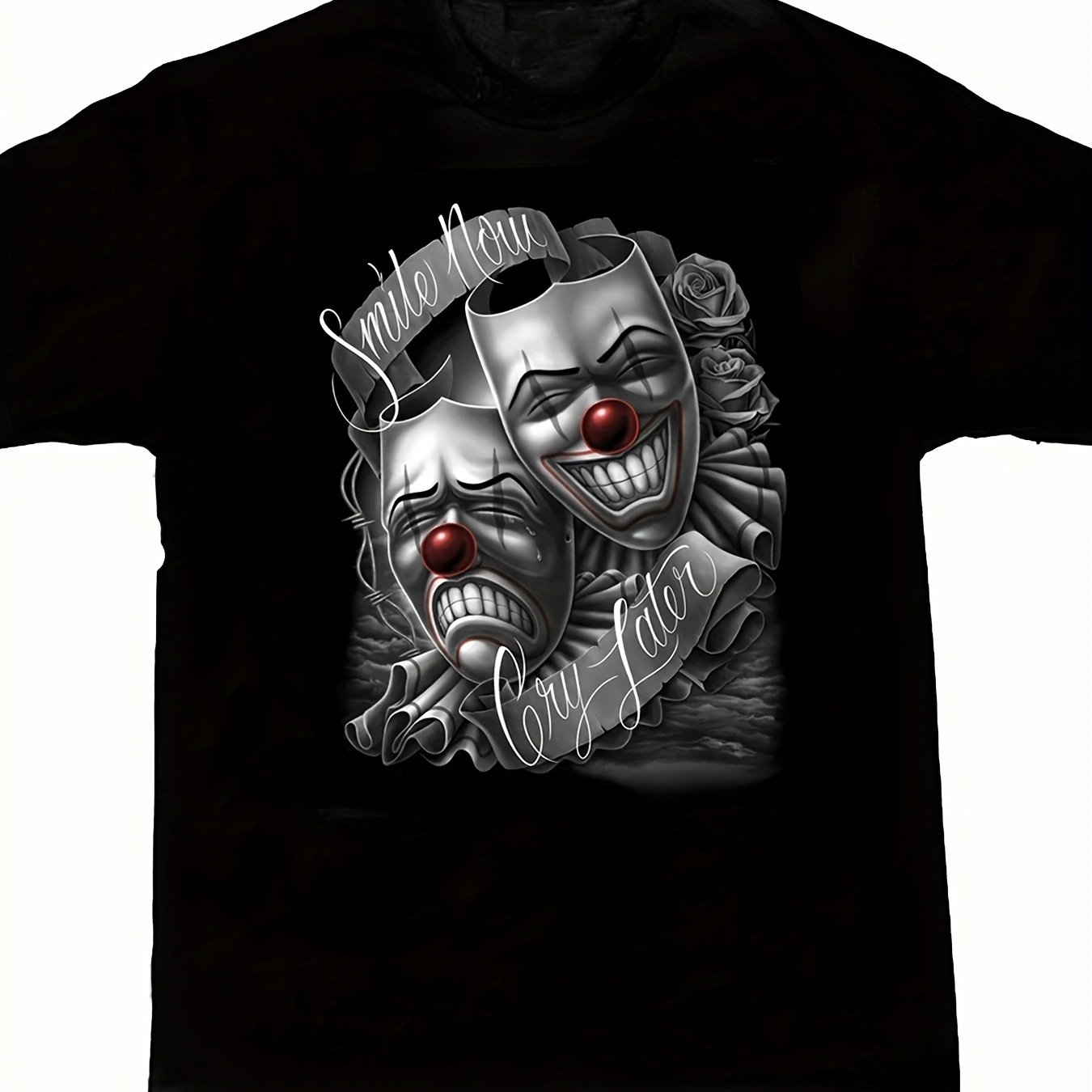 

New Outfit Art Drama Mask Men T Shirt Short Sleeve Casual T-shirts Loose Top Size S-5xl Cry Latter Chicano Heavy Weight 220g