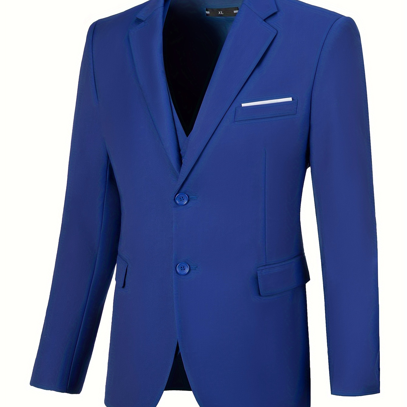 

Men's Slim Fit Royal - Lightweight Polyester Jacket With Cuffs, Machine Washable, Classic For Office Or Formal Occasions, Formal Attire | Classic Suit Design | Fit