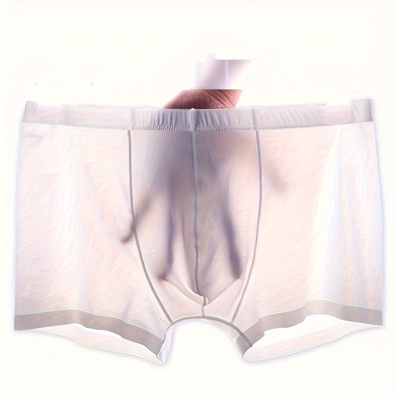 

1/4pcs Men's Ultra-thin Ice Silk Breathable Boxer Briefs, Low Waist Gym Shorts Underpants, Casual Plain Color Boxer Trunks