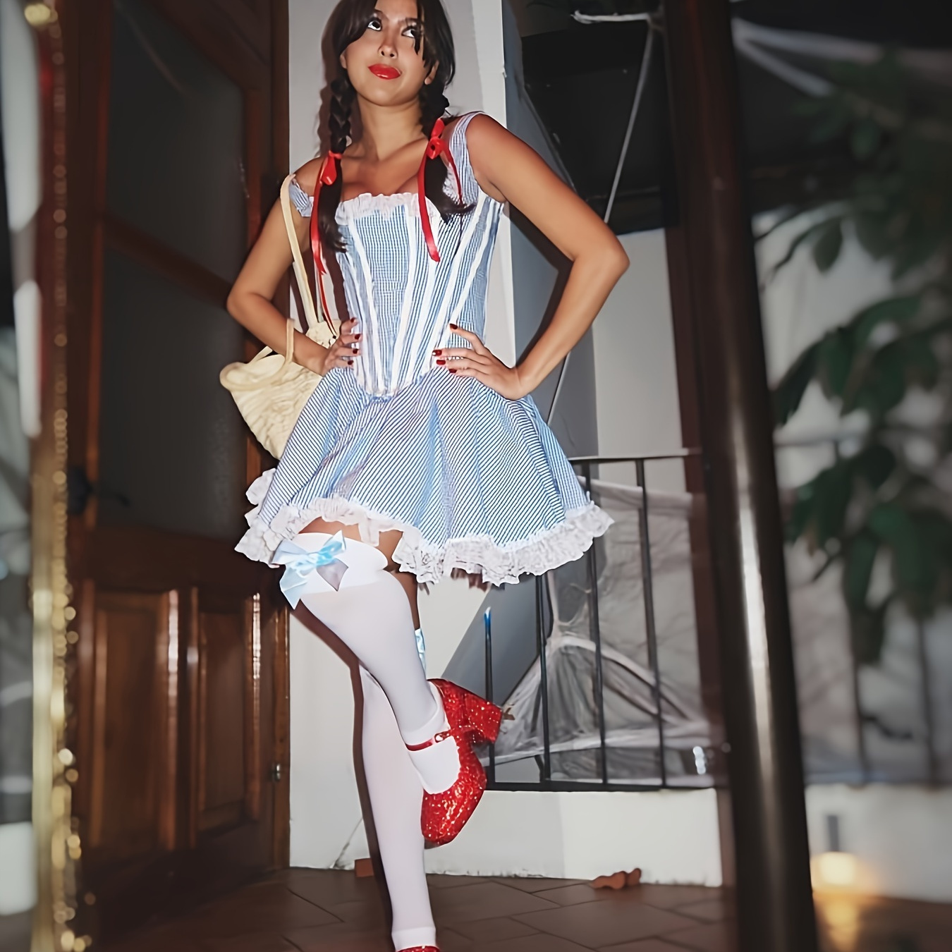 

Wizard Of Oz Sexy Dorothy Corset And Tutu Costume Set