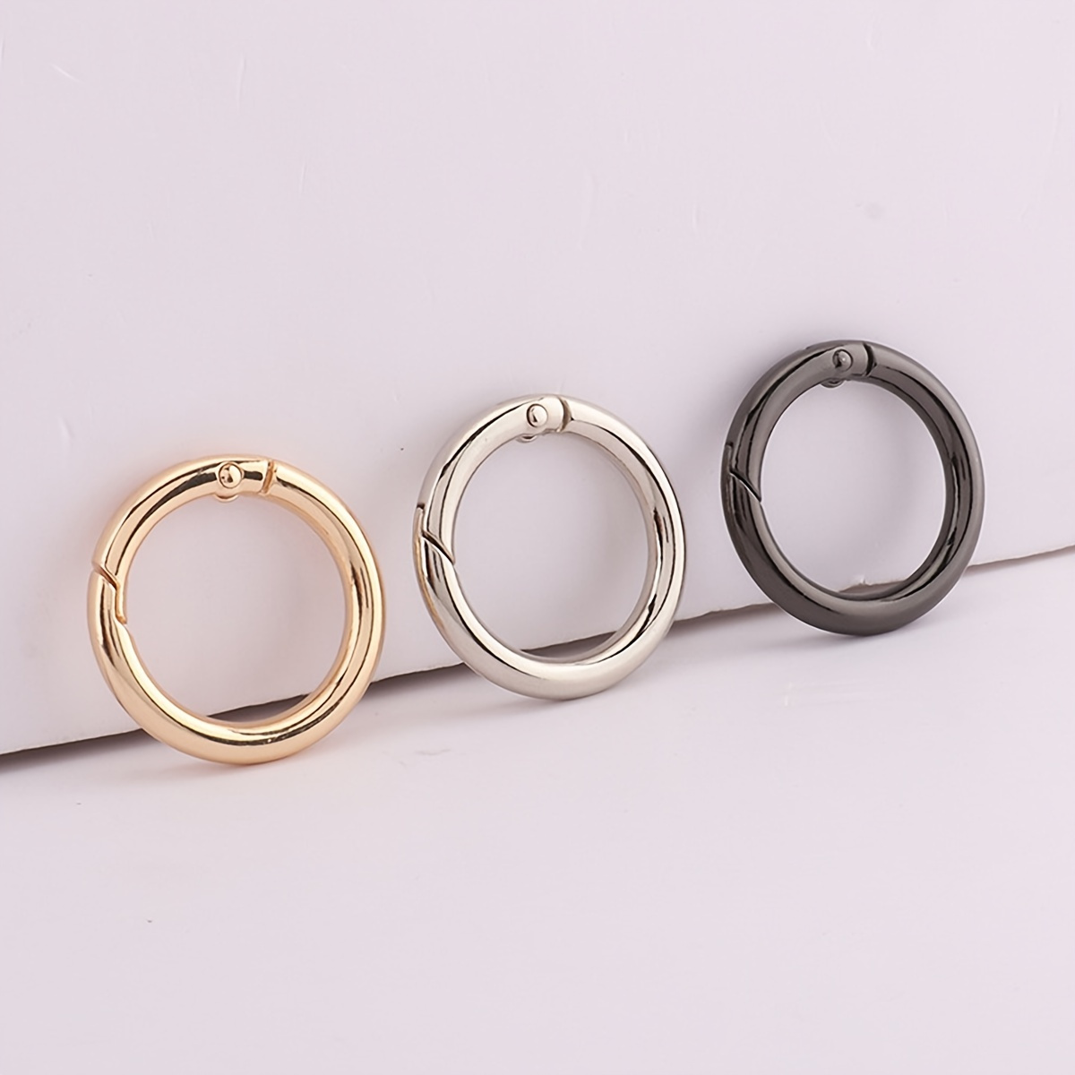 3pcs Loop D-Rings Screw in Shackle Semicircle D Ring for Car Key Chain,Temu