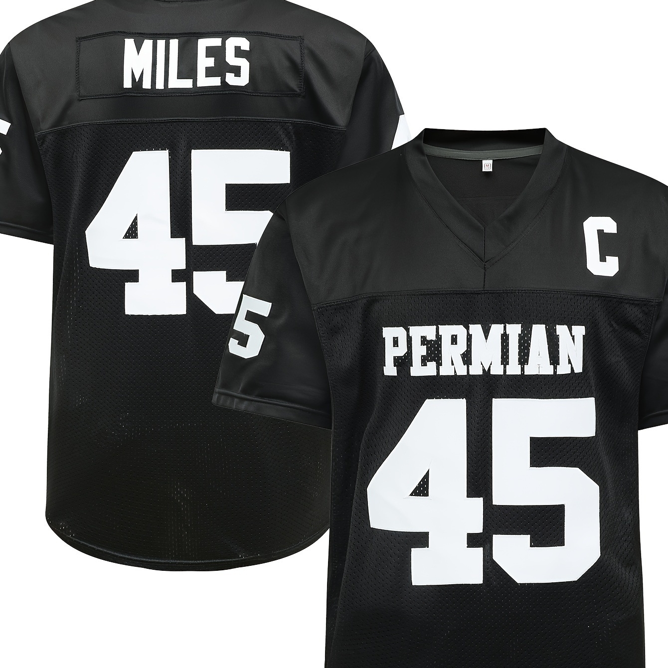 

Men's Black # 45 American Football Jersey Loose Embroidered Sports, Fashion, Casual, Street Breathable Football Jersey