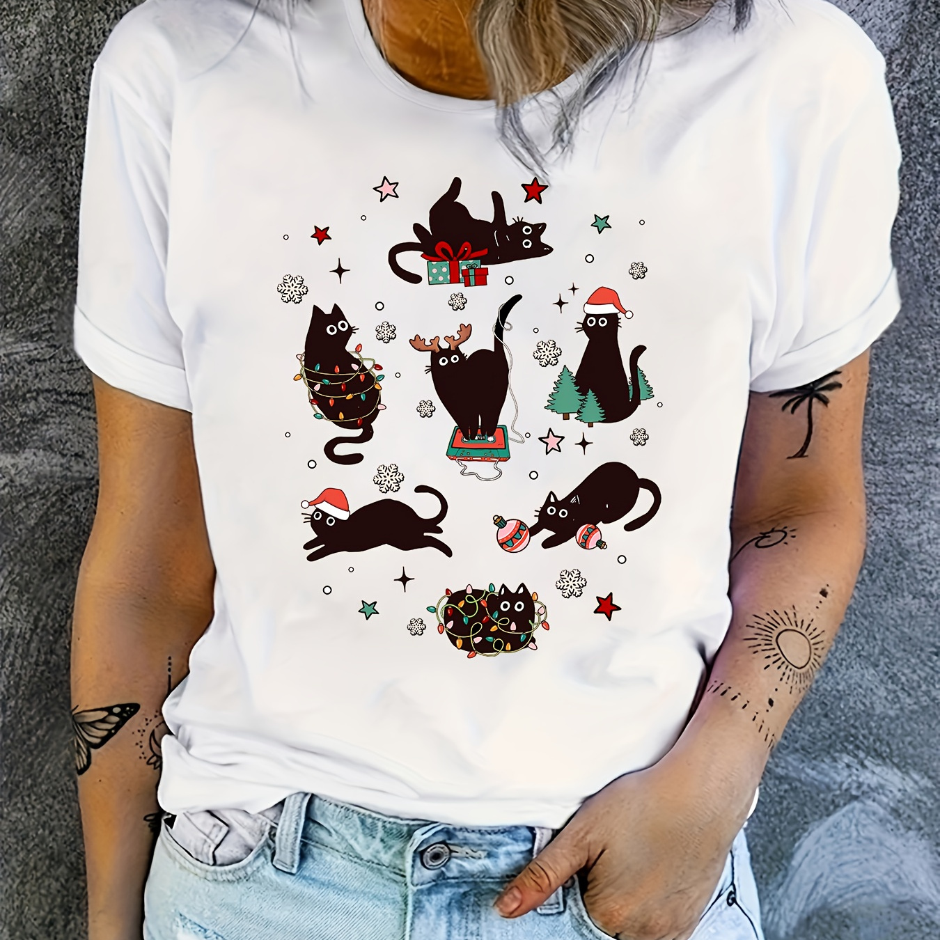

Christmas Pattern Casual Short Sleeve T-shirt