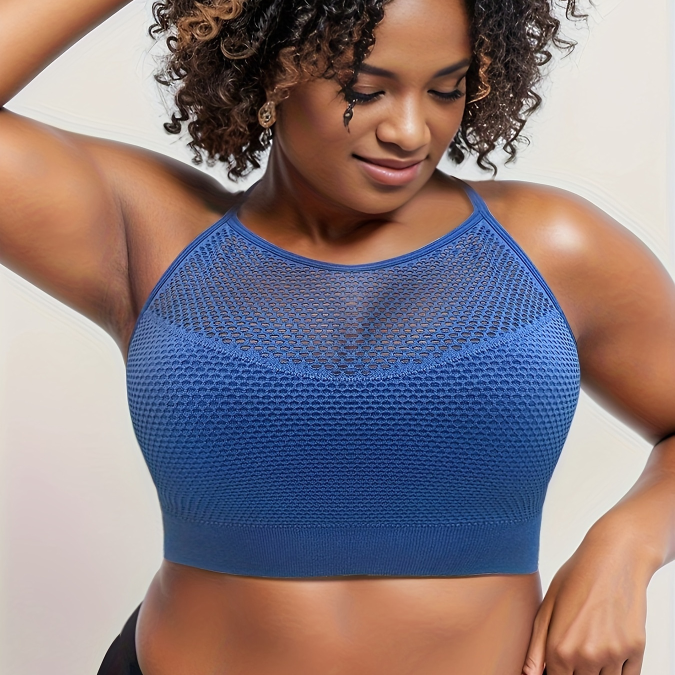 Hoppe Fumeng Plus Size Women Sexy Back Yoga Vest Sport Bra For Gym