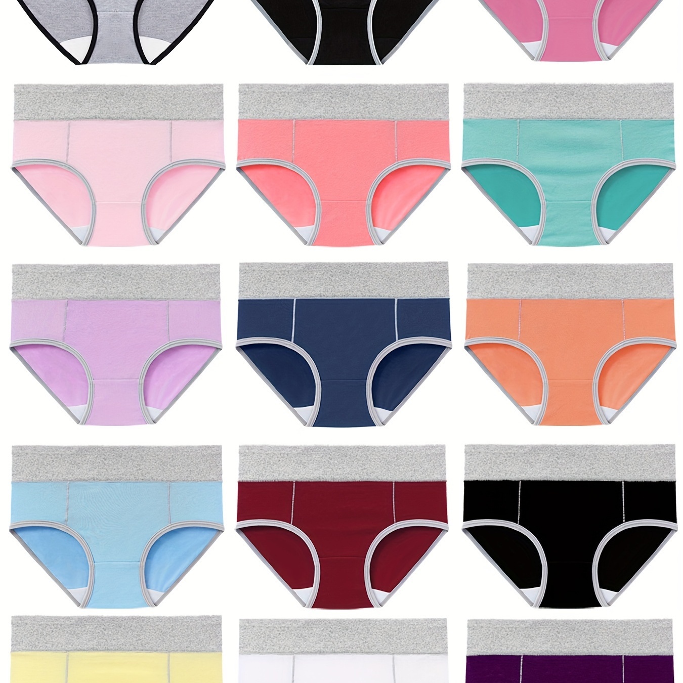 

Random Color 5pcs Simple Panties, Contrast Color Breathable & Comfy Intimates Panties, Women's Lingerie & Underwear