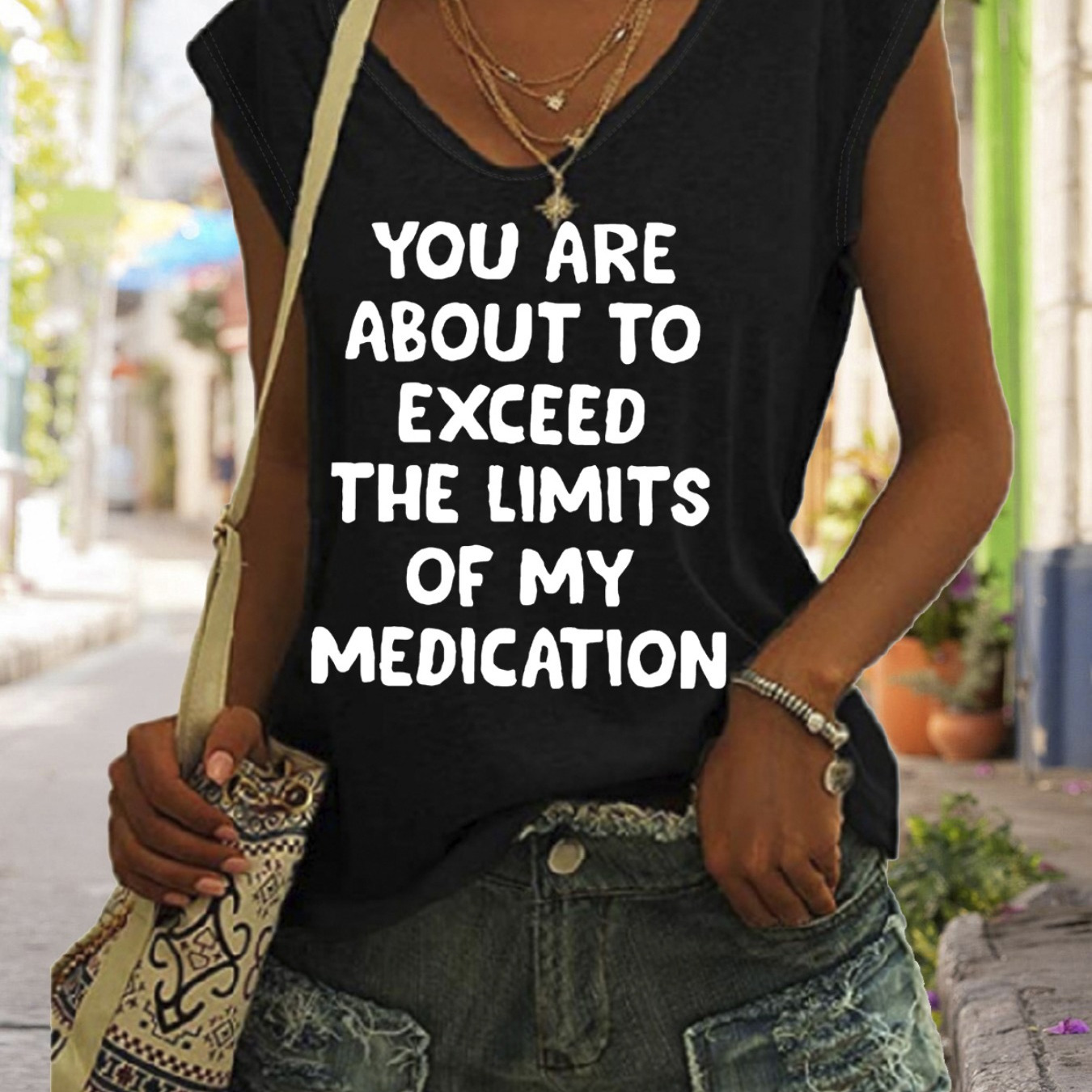 

Letter Print Tank Top, Sleeveless Casual Top For Summer & Spring, Women's Clothing
