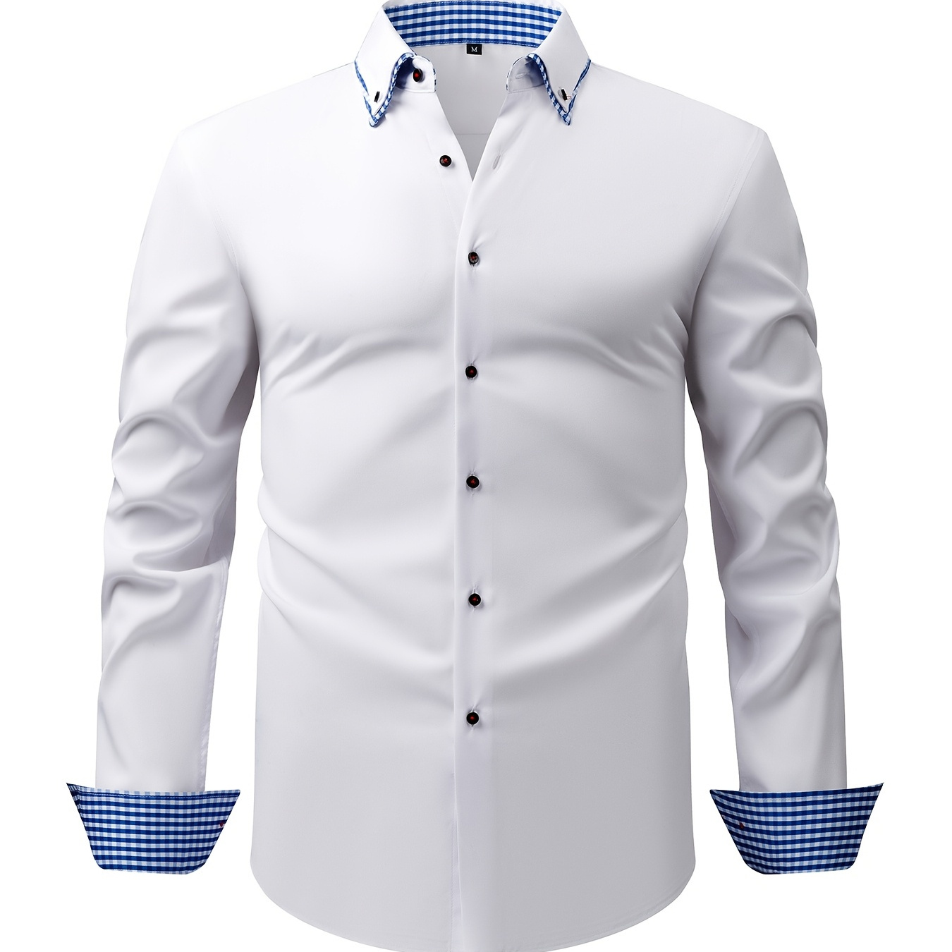 

Men's -collar Long Sleeve Shirt - Elegant & Soft, Wrinkle-resistant Polyester , Ideal For Business Or Casual Outdoor Wear, Spring/, Elegant Shirts For New Years