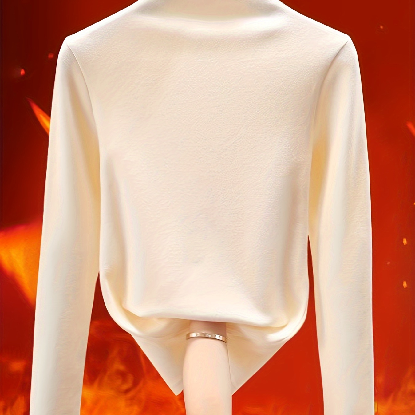 

Fleece-lined Sweater For - Long , , Washable - For Fall &