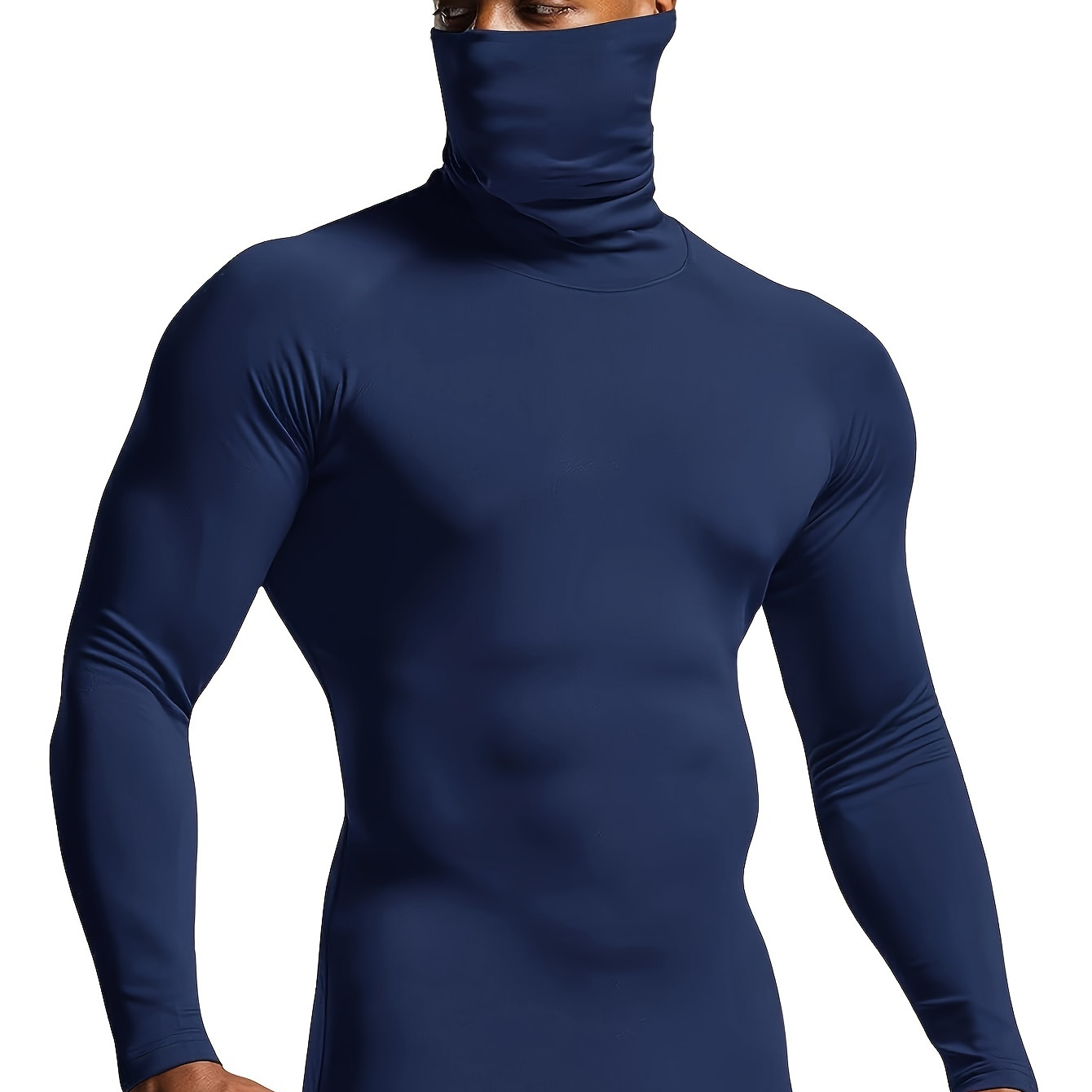 

Close-fitting And Thin, Men's Casual Long Sleeve Turtleneck Base Layer Shirts, Men's Thermal Tops