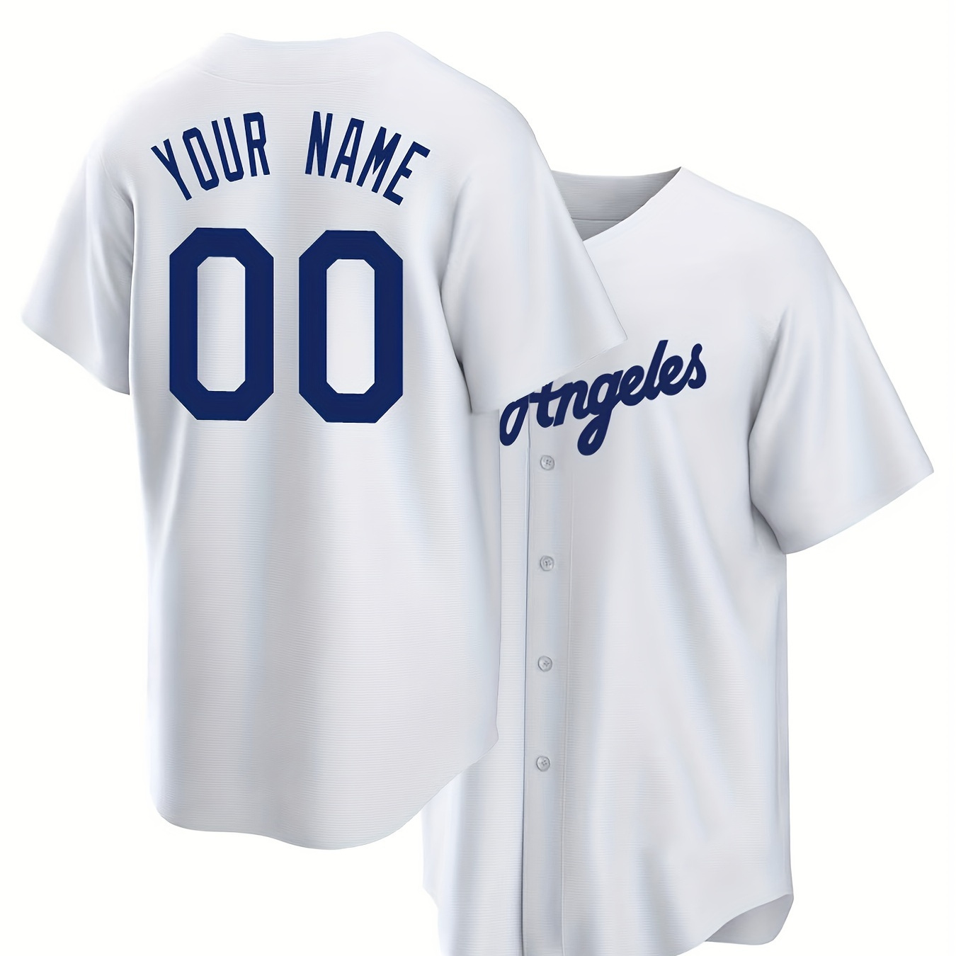 

Men's Customized Name & Number Solid Color Baseball Jersey, Tailored To Your Preference, Comfy Top For Summer Sport