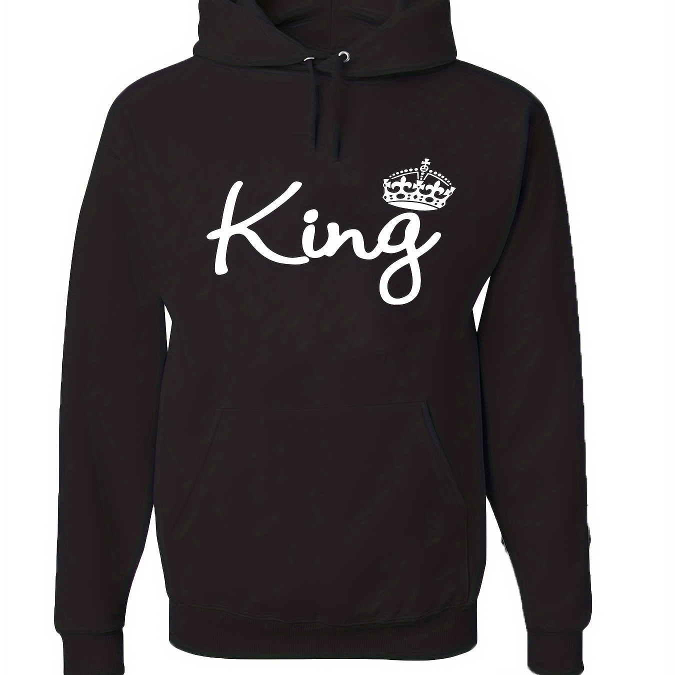 

1pc! 260gqueen& King Matching Hoodie Soft, Comfortable Polyester Couples Sweatshirts With Pockets| Anniversaries, Travel& Gifts This Is Not A Suit, You Need