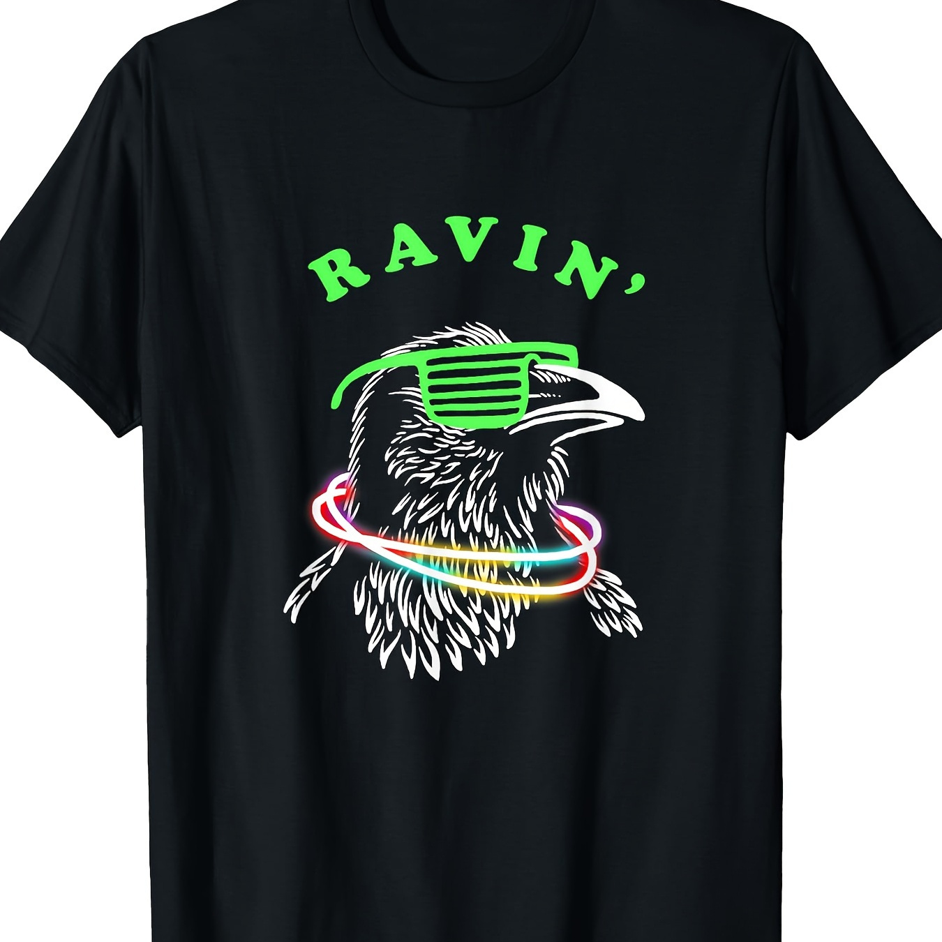 

Rave Party Neon Bird Funny, Men's T-shirt, 220g