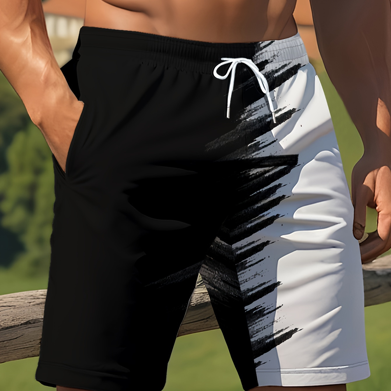 

Men's Casual , Drawstring Beach Shorts For Resort