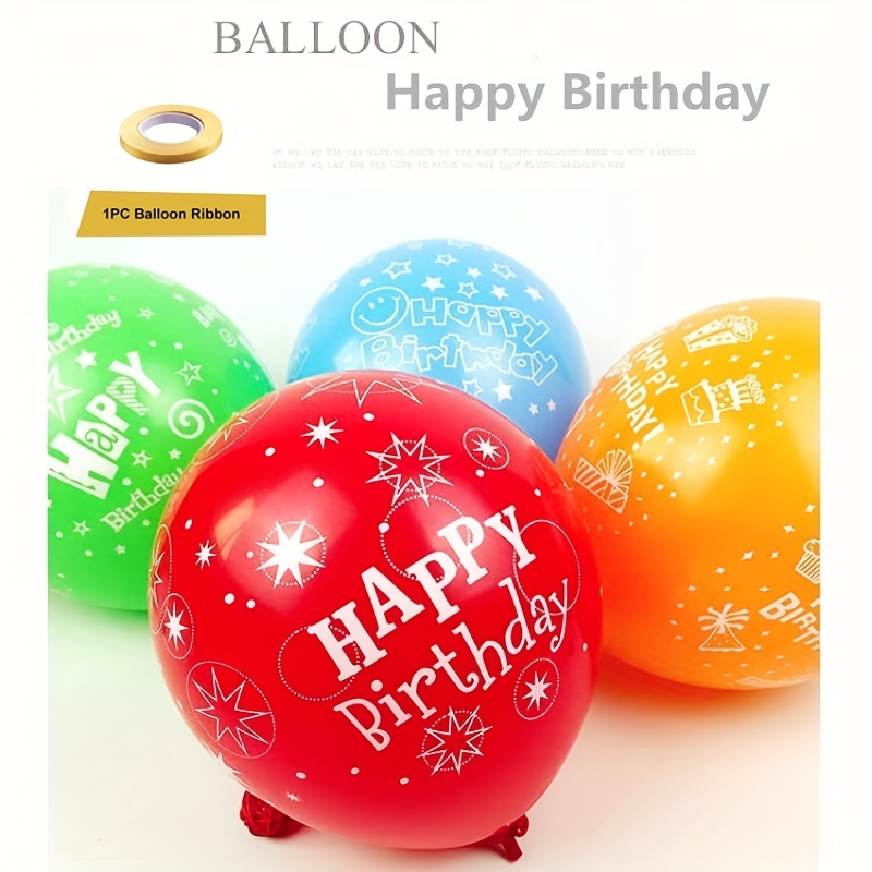 Birthday Balloons Latex - Temu