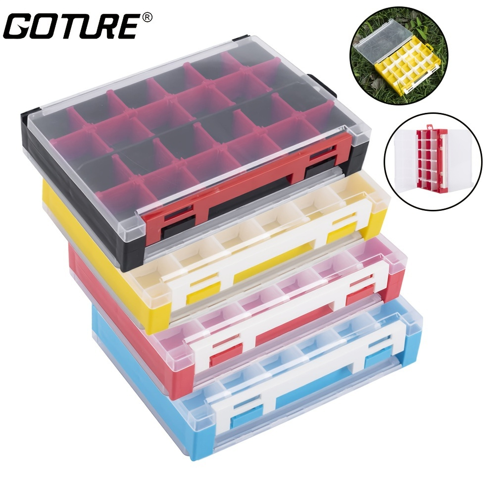 Fishing Tackle Box Waterproof Double Sided Clear Plastic Case Fishing Fly  Lure Storage Box With Removable Dividers, Buy More, Save More