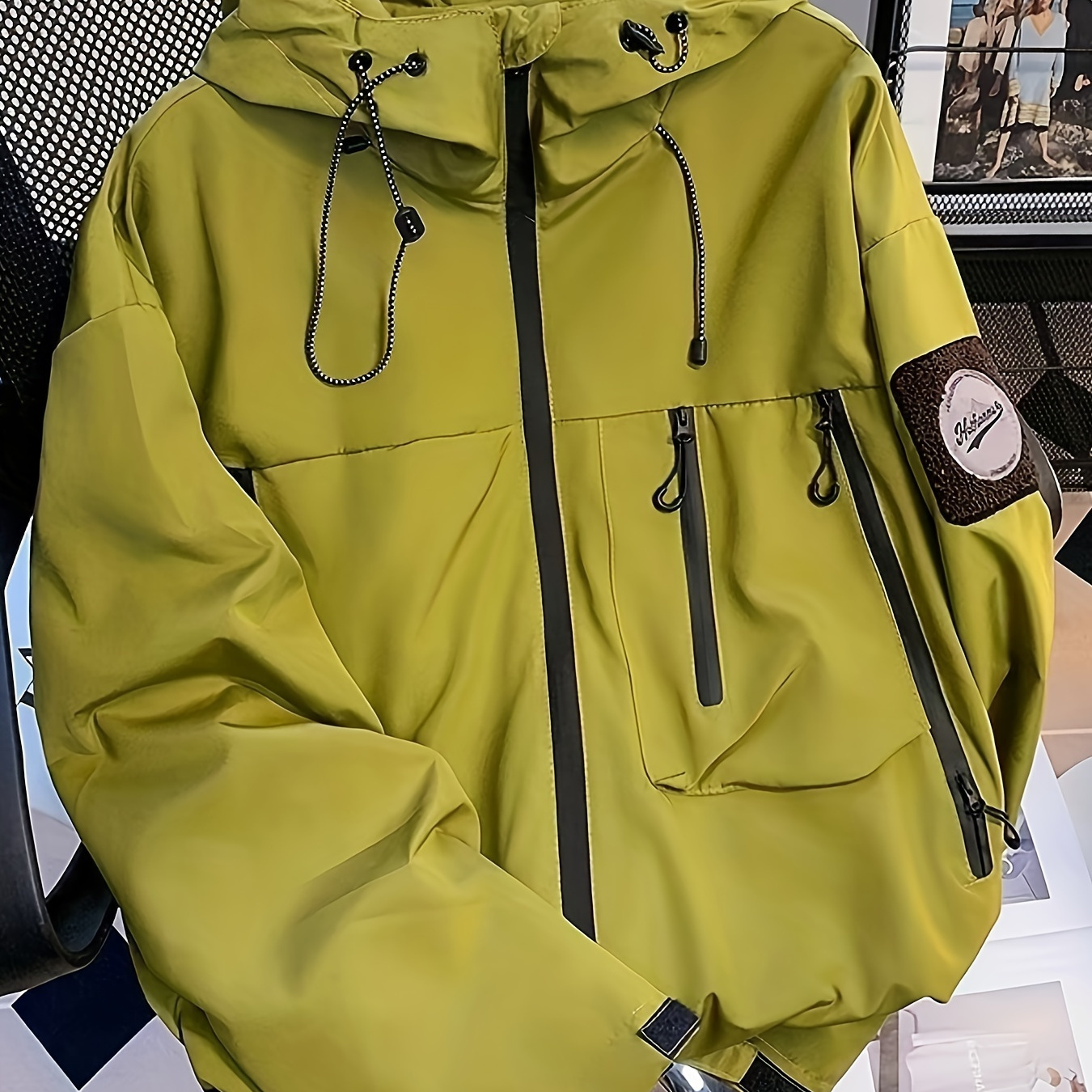 

Men's Casual Hooded Waterproof Windbreaker Jacket Coat Regular Fit Coat For Spring Autumn Outdoors Hiking