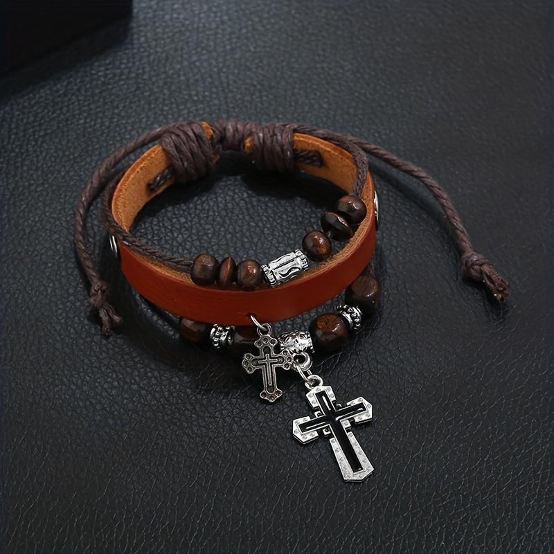 Mixed Leather Bracelets Men Women Assorted Varieties - Temu