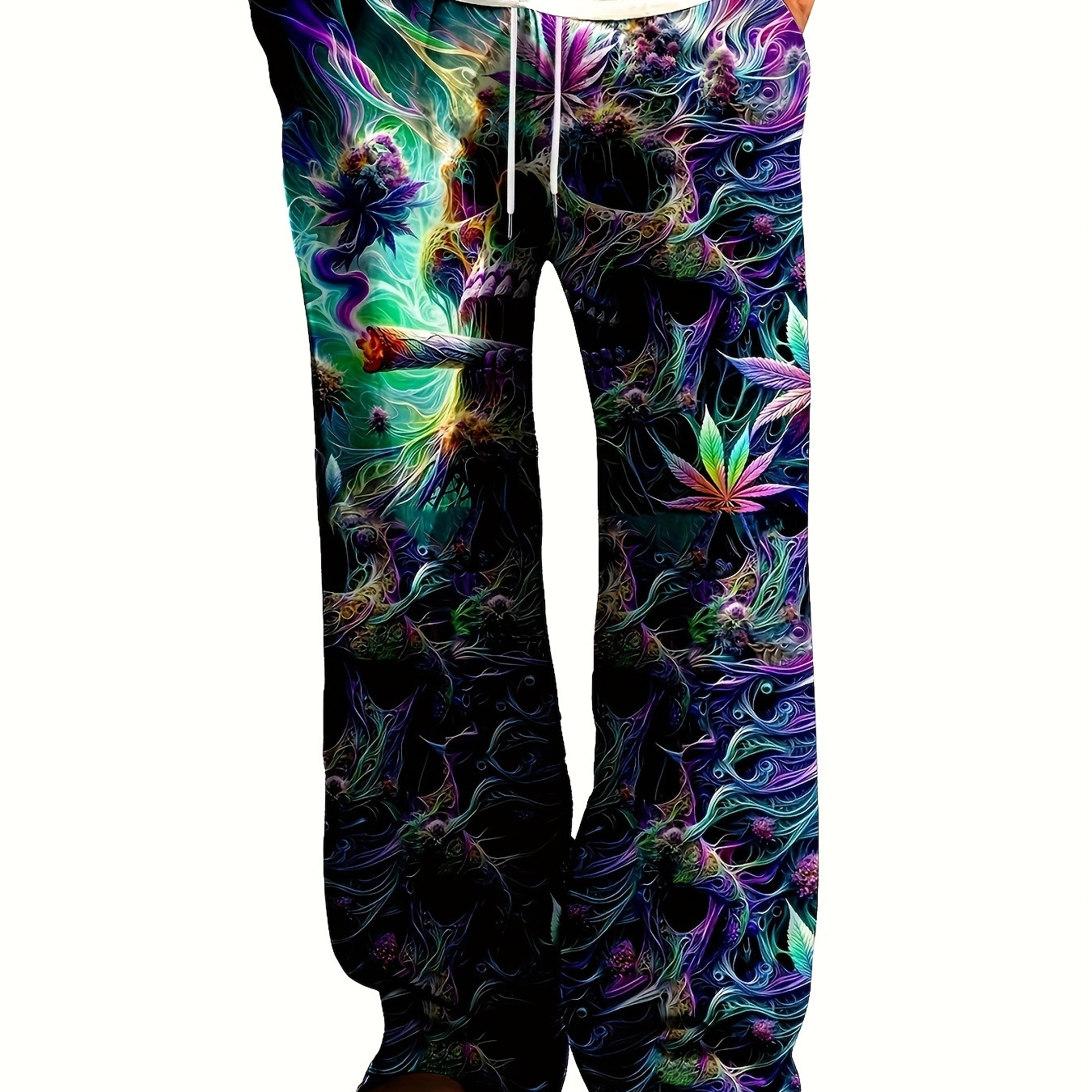 

Men's Trendy Skull Print Loose Pajama Pants, Stylish All- Pants