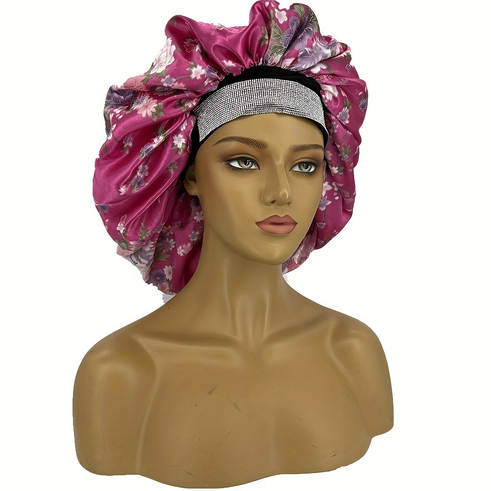 Bonnet soyeux Bonnet en satin avec bande élastique Grand - Temu Belgium