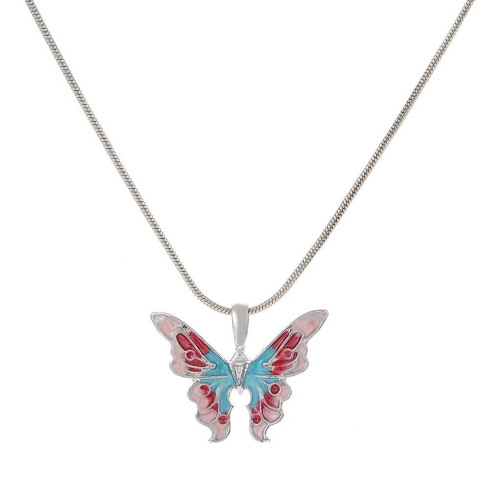 Women Girls Boys Necklace Silver Color Food Rainbow Butterfly Owl