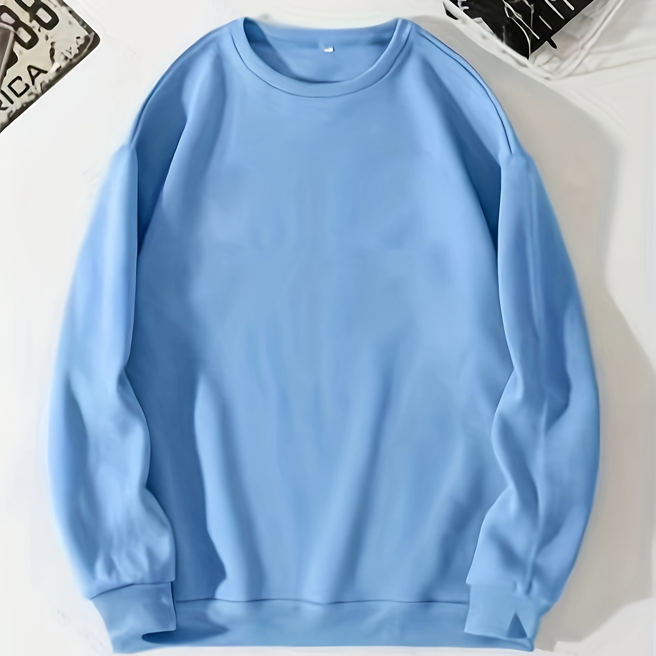 

Solid Pullover Sweatshirt, Casual Long Sleeve Crew Neck Sweatshirt For Fall & Winter, Women's Clothing