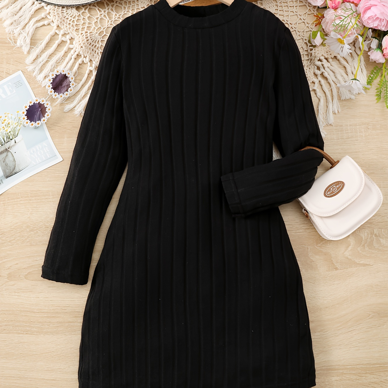 

& Long Sleeve Ribbed For Fall & , Cloth