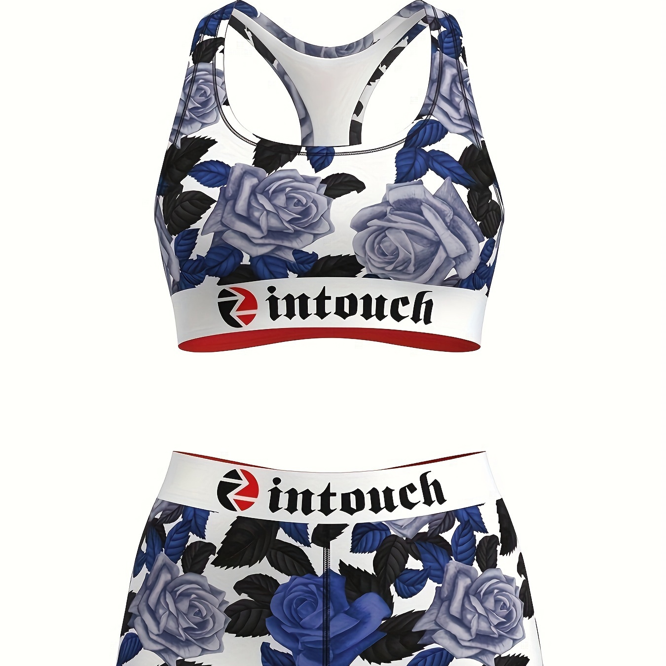 

Women' High- Breathable Trendy Printed Comfortable Shockproof Sports Bra And Sports Shorts Set