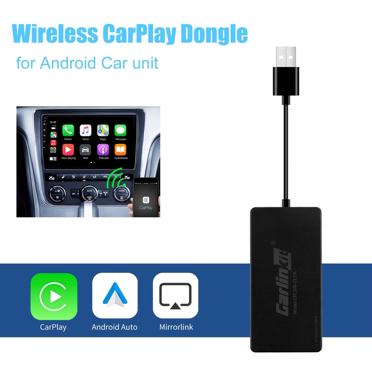 Wireless Carplay Adapter Dongle For Ios Android Suitable For After-market  Installed Device - Automotive - Temu