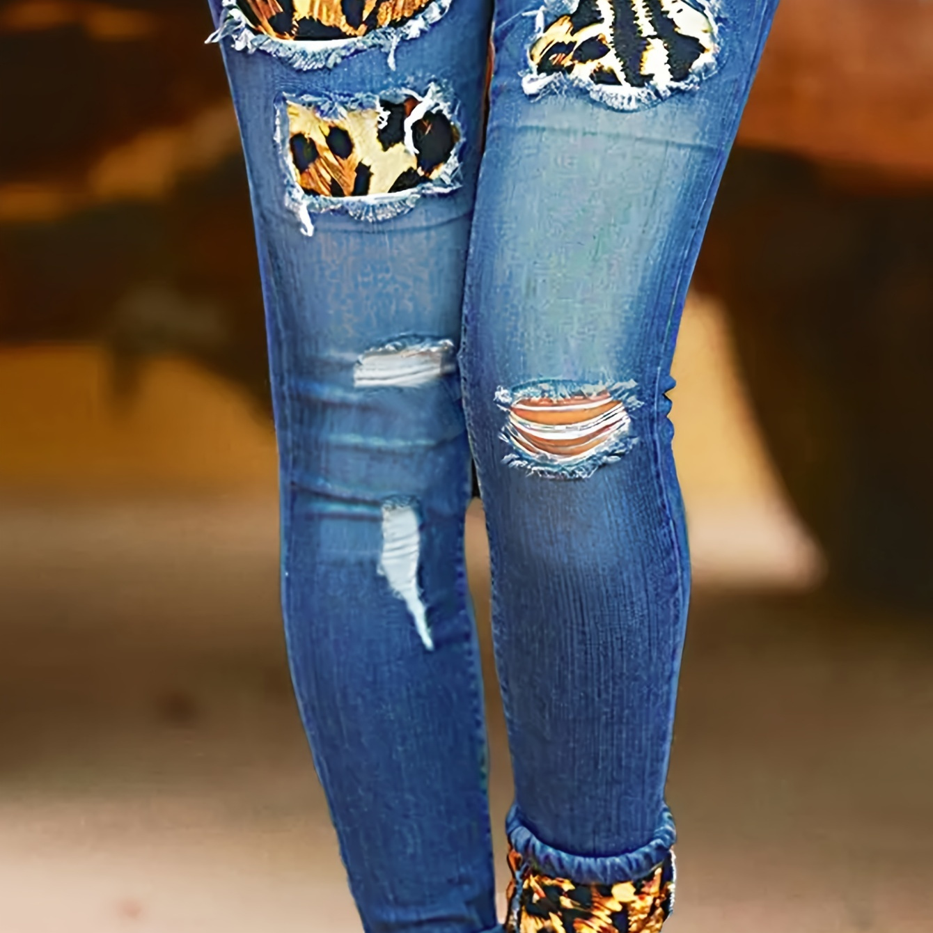デニム・ジーパン DARKFOG - LEOPARD RIPPED HOLE JEANS 41vAeiuTrTL._QL92_SH45_SR240,