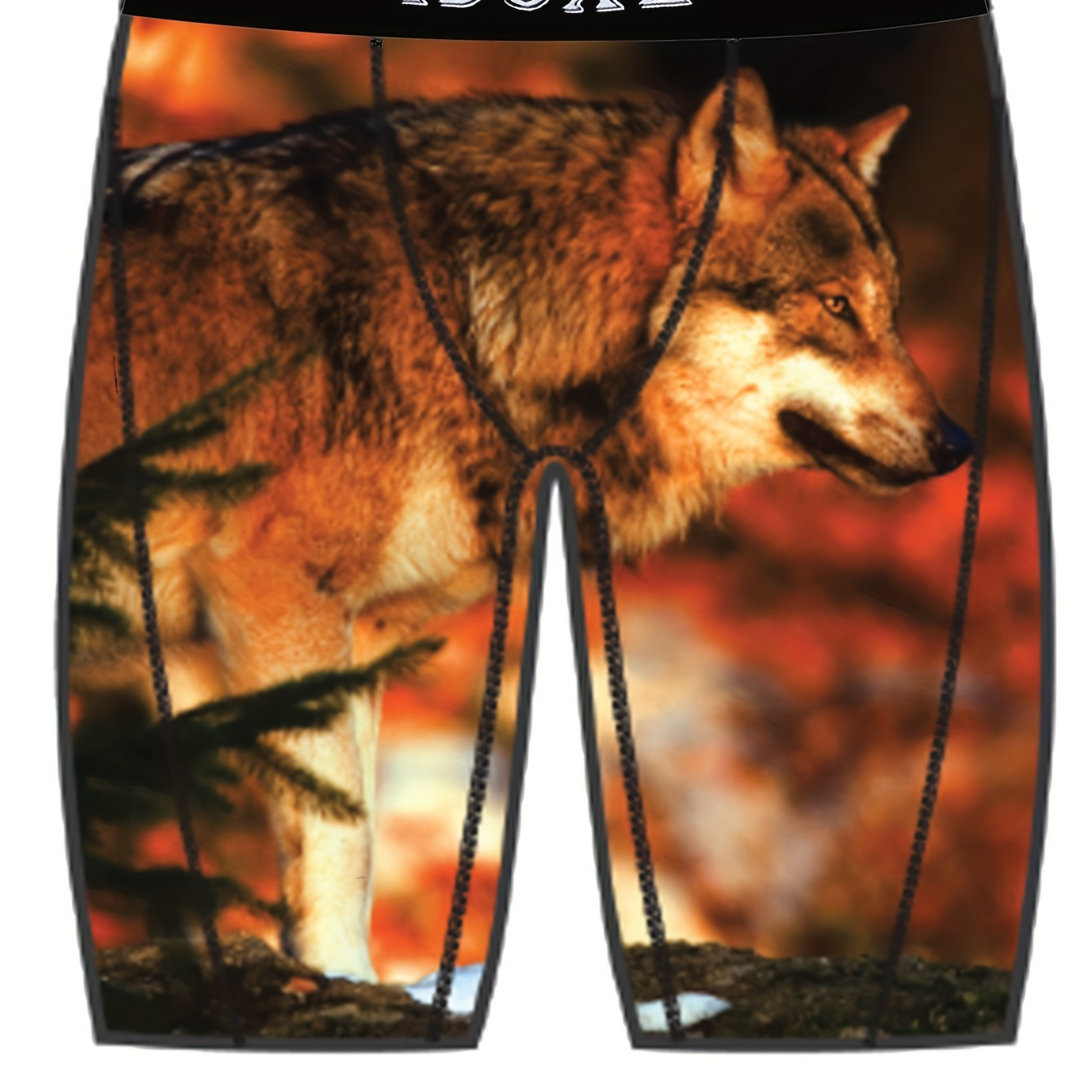 Wolf Underwear Men Cotton Funny Boxer Shorts Pouch Bulge Sexy Boxershorts  Breathable Spandex Boxers Panties